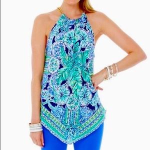 Lilly Pulitzer Cabana Escape Artist Halter Top